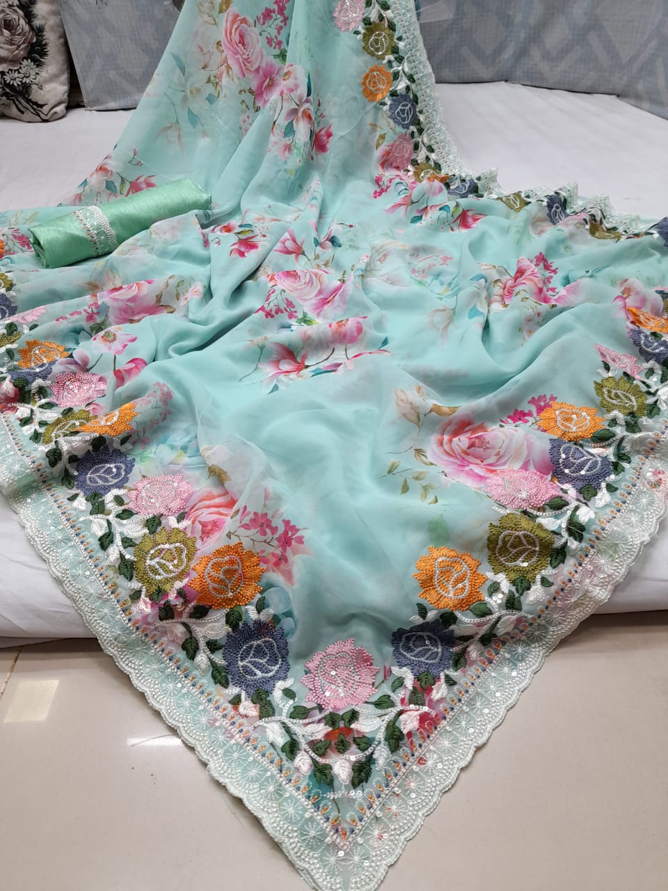 BT 3068 Georgette Party Wear Sarees Wholesale Clothing Suppliers In India